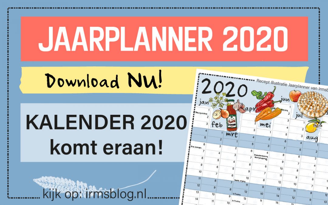 Jaarplanner 2020 gratis download van Irmsblog